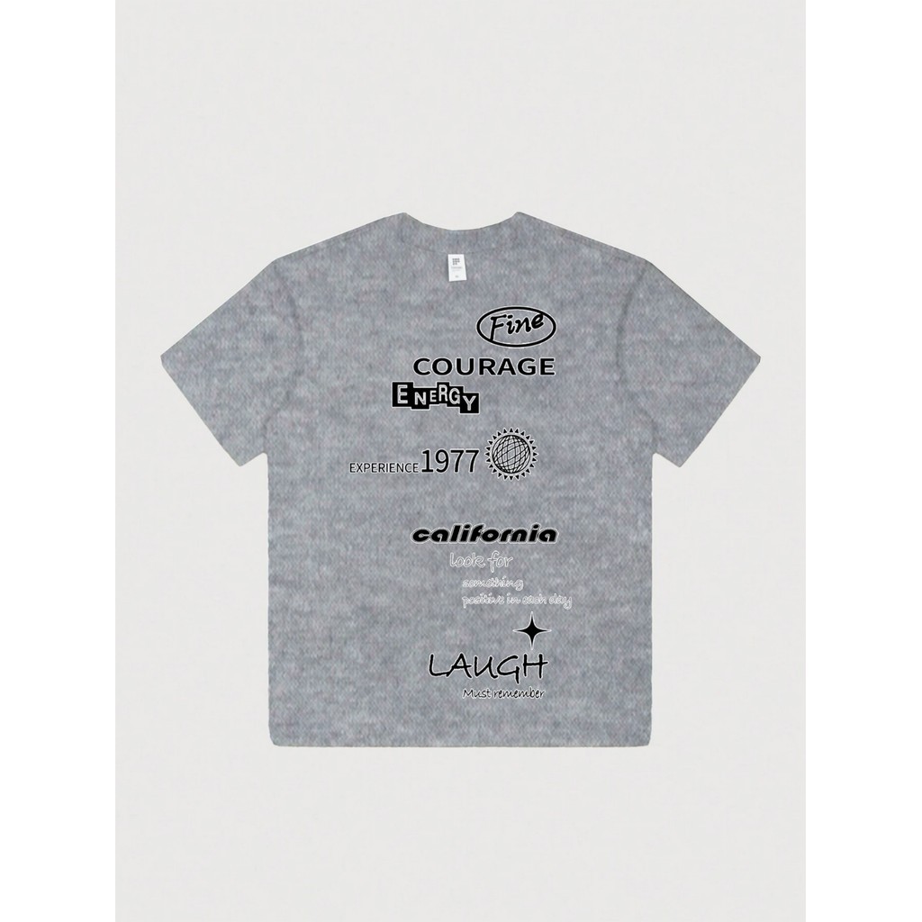 T Shirt Life Style Estampa Fine Courage Energy Experience 1997 California Look Oversized Unissex