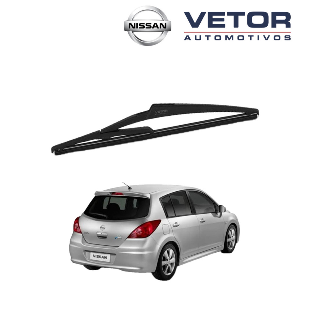 Palheta Traseira Premium Nissan Tiida 2008 a 2013 Limpador Traseiro Original Vetor