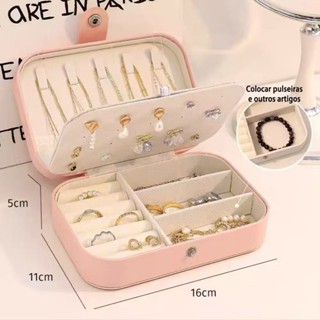 Porta joias Grande Organizadores  Para Viagem Portátil Caixa de Armazenamento para colar, brincos, anéis, pulseira em Oferta na Shopee