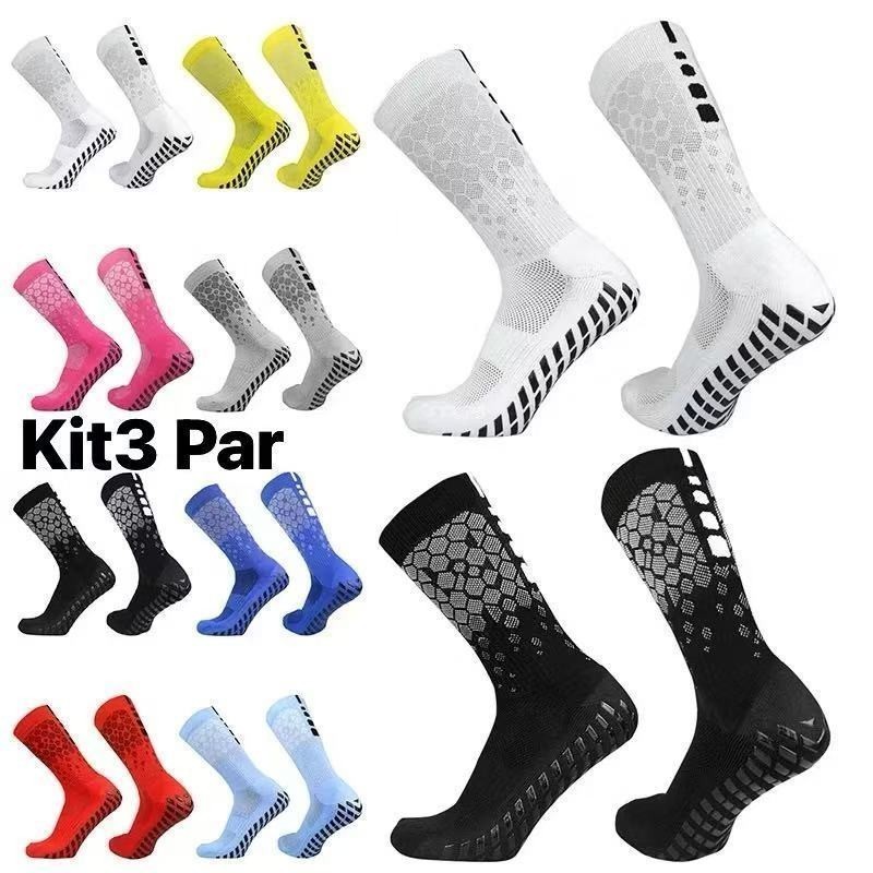 Meias De Futebol Esportivas Com Ranhura Antiderrapantes Homens Mulheres Respirável Em Favo De Mel em Oferta na Shopee