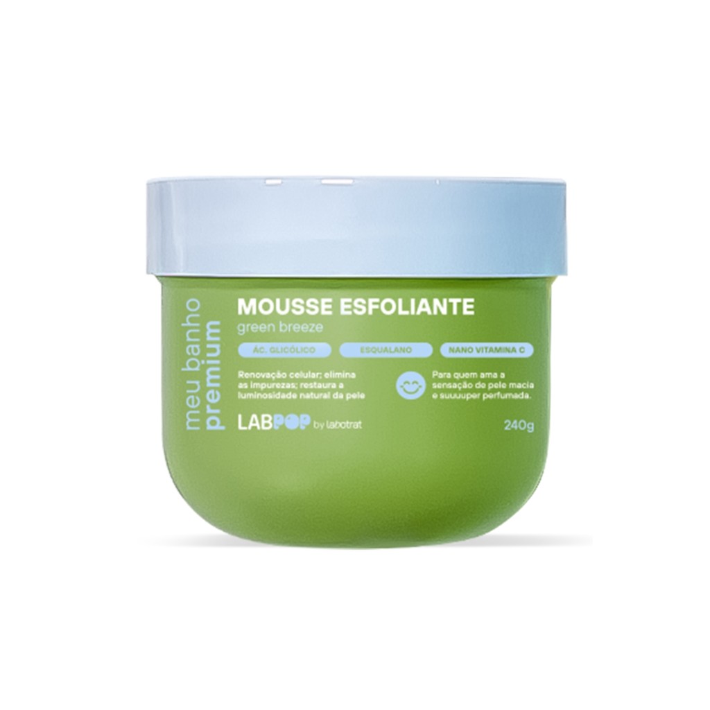 Mousse Esfoliante Corporal Green Breeze Labpop Labotrat 240g em Oferta na Shopee