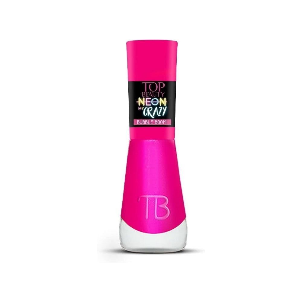 Esmalte Top Beauty Cintilante Premium Neon My Crazy Bubble Boom em Oferta na Shopee