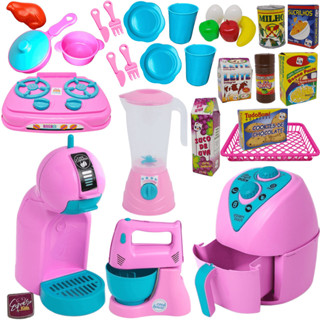 Kit Cozinha De Brinquedo Infantil Completa 30 Pcs Com Comidinhas Acessórios Eletrodomésticos