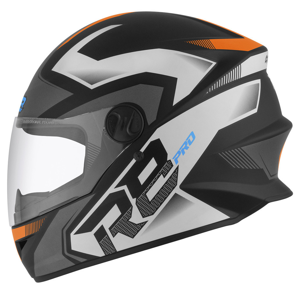 Capacete Moto Fechado Pro Tork R8 Pro Fosco Viseira Cristal 2mm Diversas Cores Feminino Masculino ABS Confortável Seguro Tam. 56 58 60 62