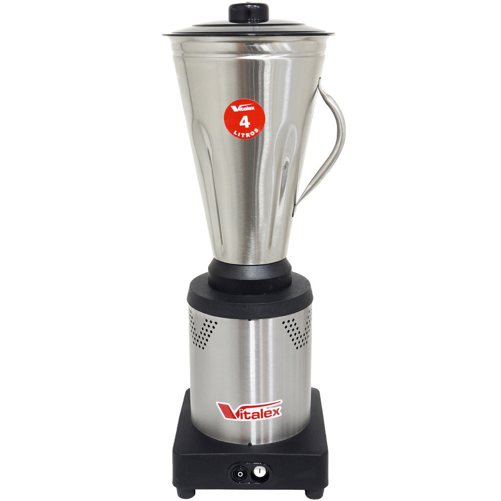 Liquidificador Industrial Profissional Bivolt 4 Litros 840W Baixa Rotação Vitalex LQI-04 Copo Inox