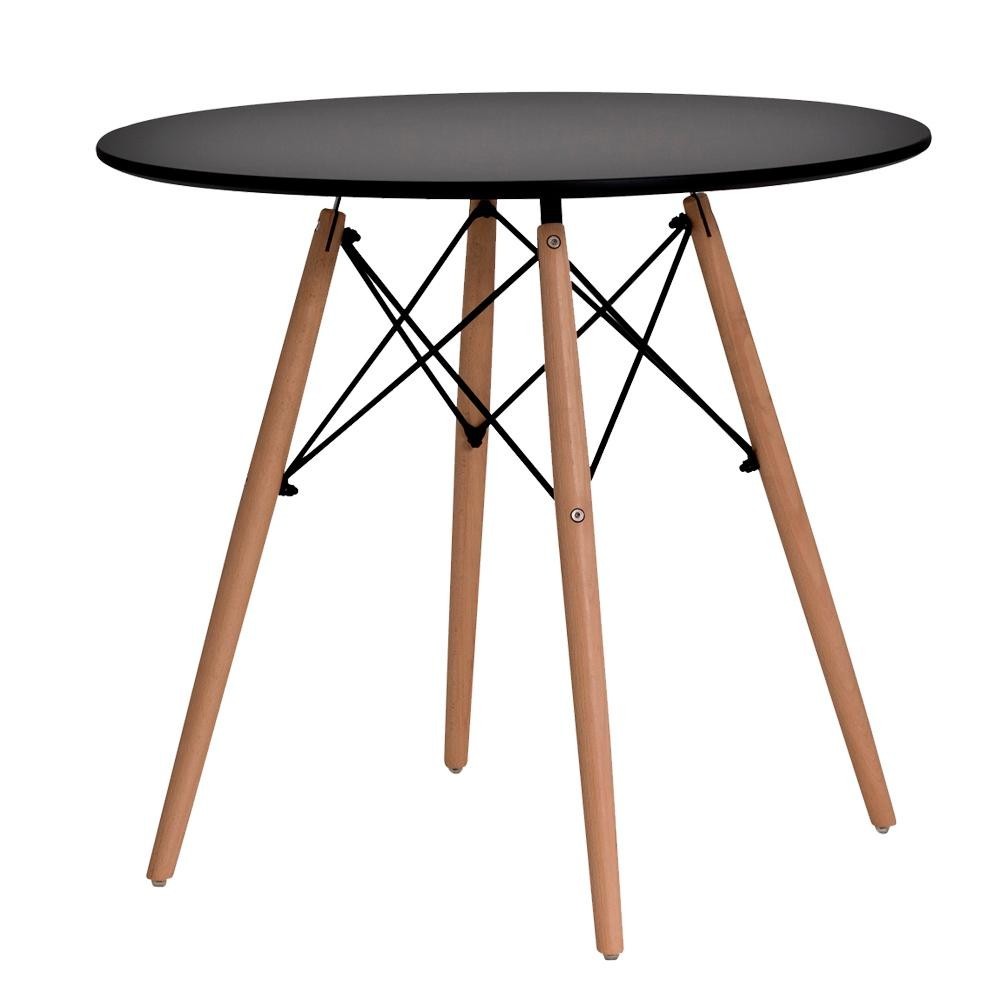 Mesa De Jantar Redonda Charles Eames Eiffel 70cm Preto Para Até 4 Lugares em Oferta na Shopee