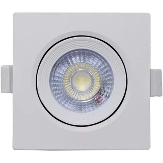 Kit C/5 Spot Led 3w Direcionável Embutir Quadrado Teto Sanca BF/BQ em Oferta na Shopee
