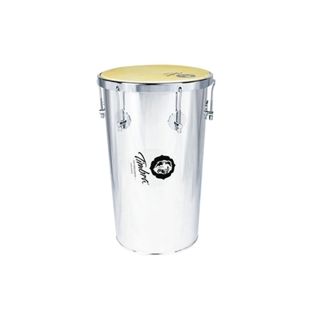 TANTAN RETO TIMBRA 12X50CM ALUMINIO ARO CROMADO PELE ANIMAL 6 AFINAÇÕES