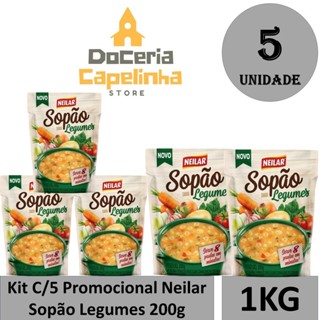 Kit C/5 Promocional Neilar Sopão Sabor Legumes 200g