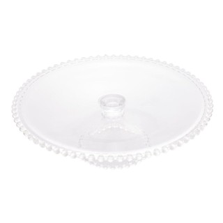 Prato para Bolo com Pé Wolff Pearl de Cristal 31cm x 11cm
