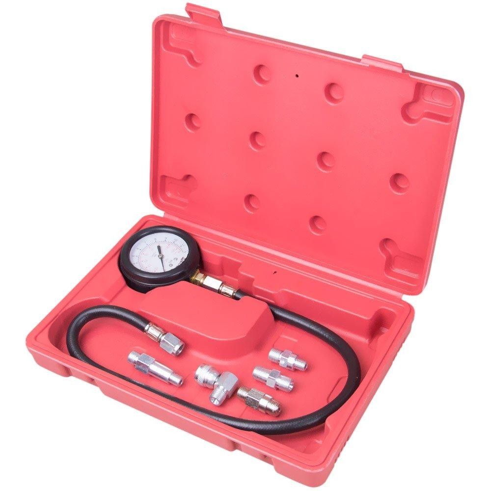 Medidor de Pressão de Óleo - Sistema de Lubrificação 0 a 170 bar c 5 Adaptadores e Estojo - FortG em Oferta na Shopee