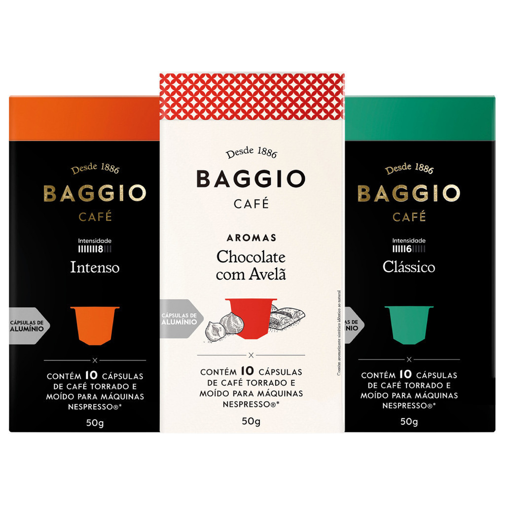 Kit 30 Cápsulas Cafe Gourmet Baggio Cafeteira Nespresso