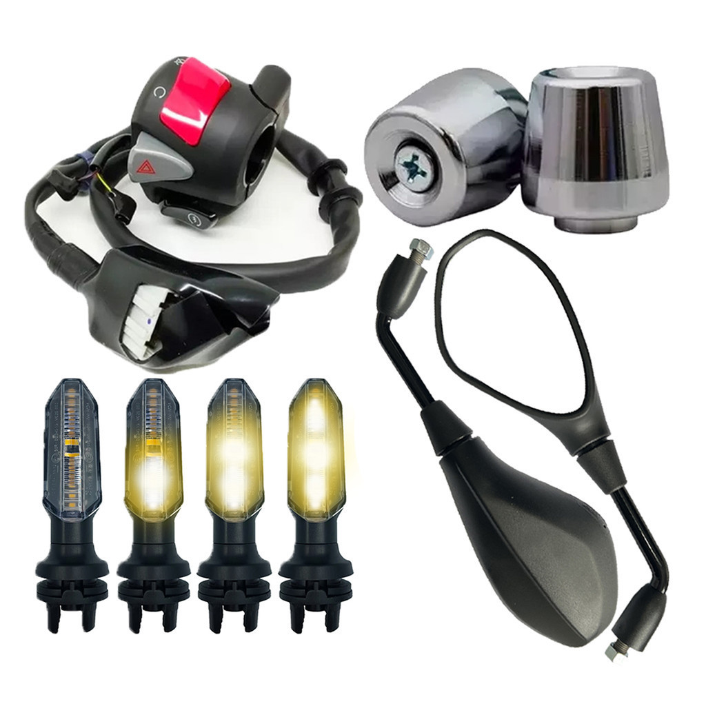 Punho Cb500 Peso Pcx 150 Honda Retrovisor F800 Bmw Curto 4 Pisca Seta Led Sequencial Cbx Twister 250 Cg Titan Fan Start