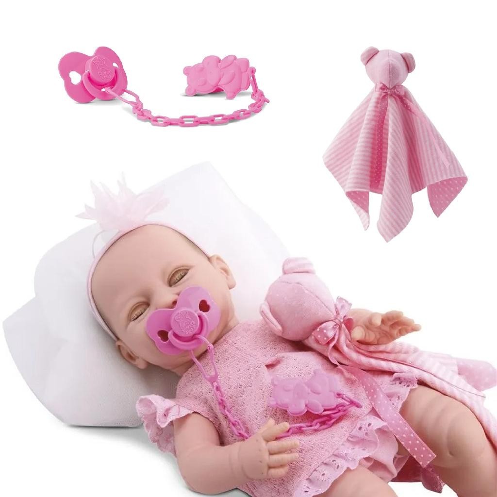 Boneca New Born Dengo Reborn Abre e Fecha os Olhos De Verdade Bebê  Diver Toys