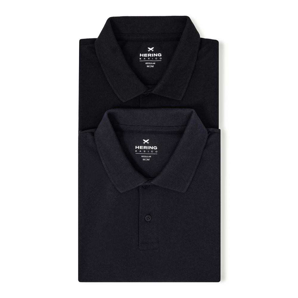 Kit Com 2 Camisas Polo Básicas Masculinas Hering