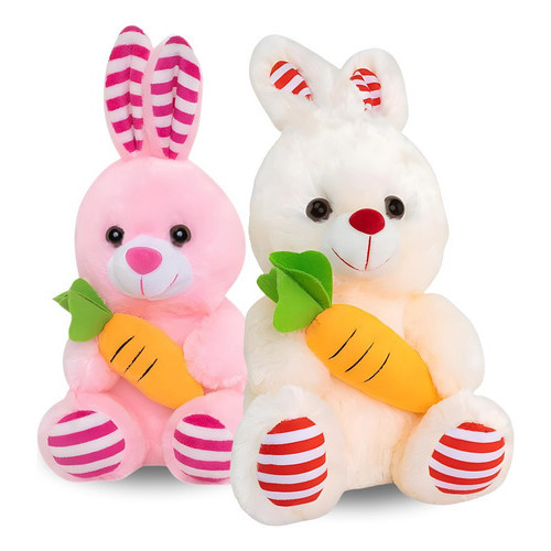 Coelho Pelucia Páscoa Presente Decoração Coelhinho 25cm Rosa Bege Fofinho Coelhinho Floquinho Cute Toys Brinquedo Decora Pascoa Feliz