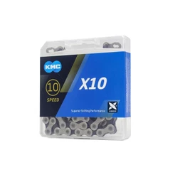 Corrente Kmc X10 Silver Prata 116l 10v 20v 30v Speed Mtb