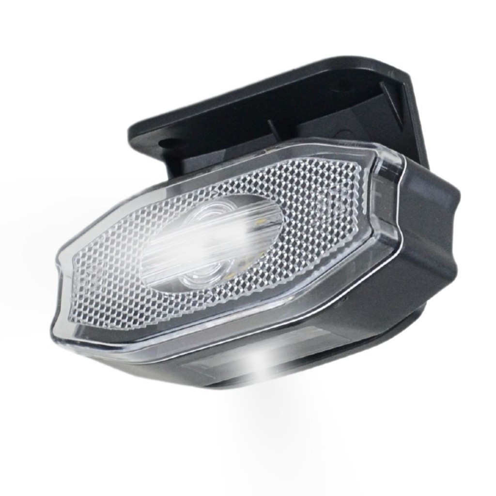 Lanterna Lateral Carreta LED Exclusive Branca Cristal com Vigia com Suporte com Fio 12V 24V
