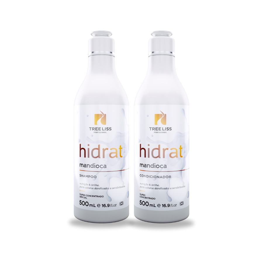 Kit Hidratação Shampoo e condicionador Mandioca Treeliss