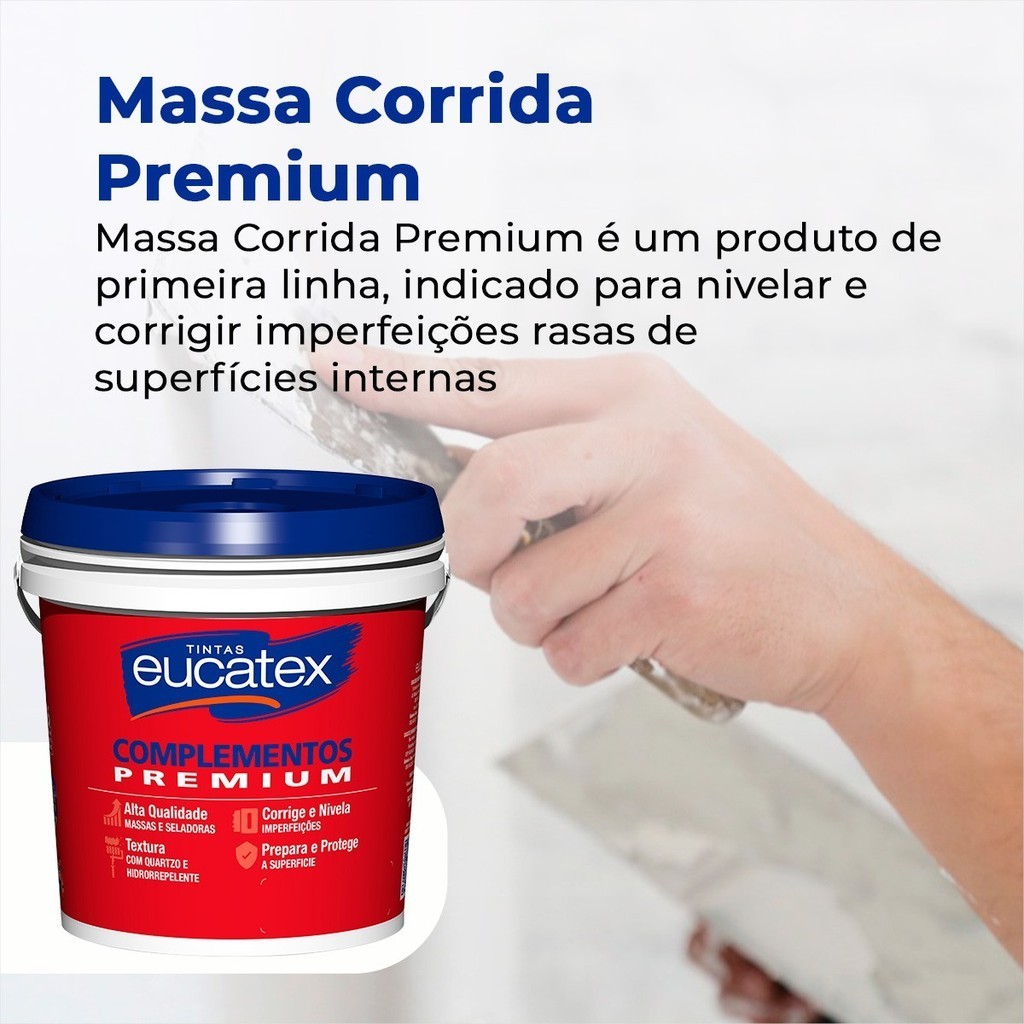 Massa Acrílica Premium Corrige E Nivela Parede 5,8kg Kit 2un · foto 2