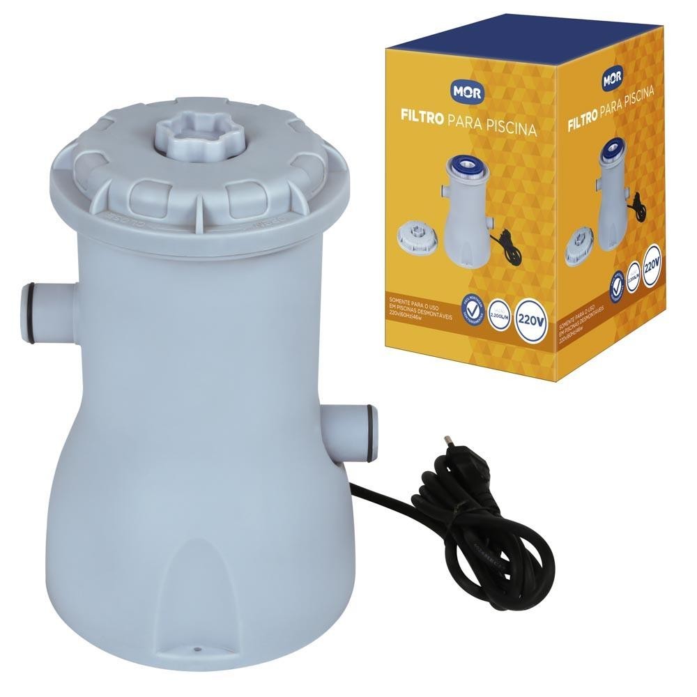 Filtro Piscina Bomba Vazão 2.200 L/h Refil Mor em Oferta na Shopee