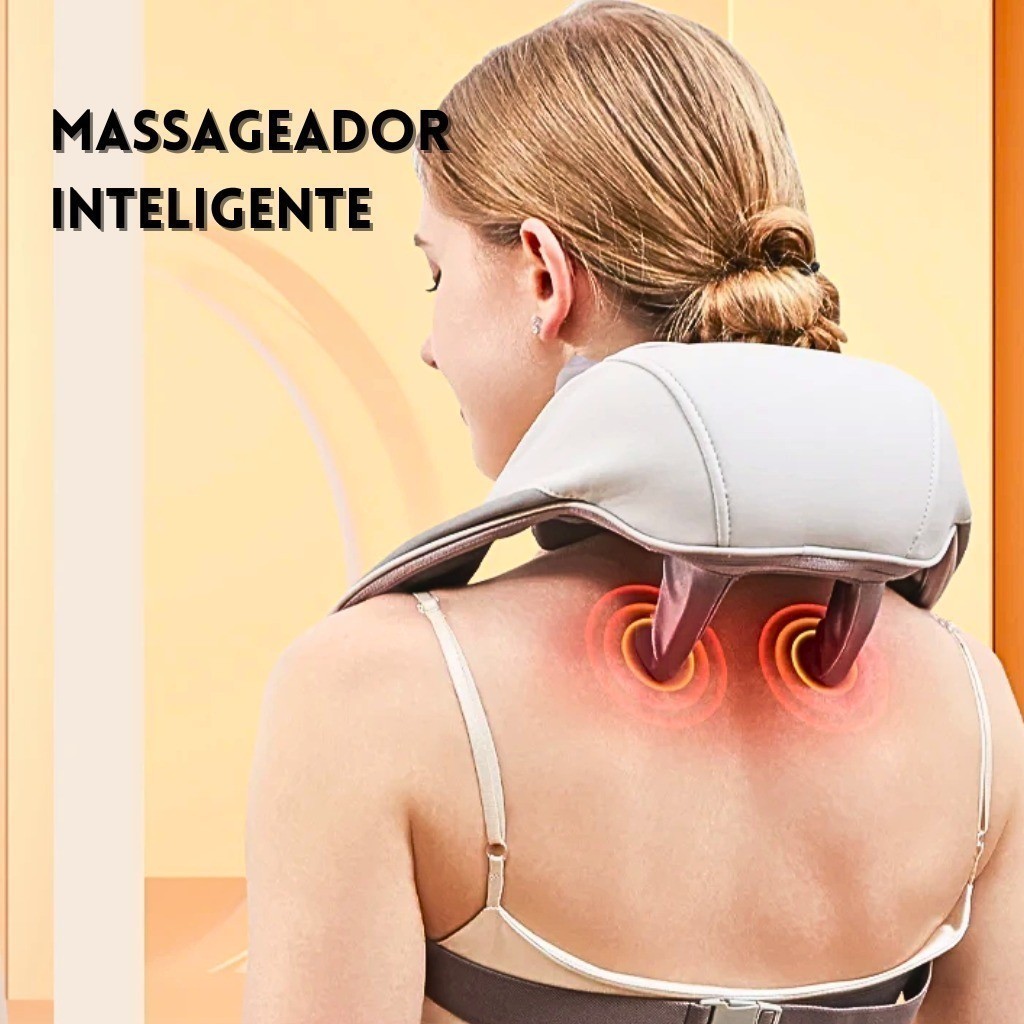 Massageador De Pescoço Inteligente De Compressão / Sem Fio / Alívio Da Dor de Pescoço e Coluna - DIVINO