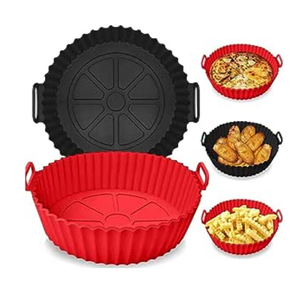 Forma Assadeira Para Fritadeira Air Fryer Em Silicone Flexível Lavável