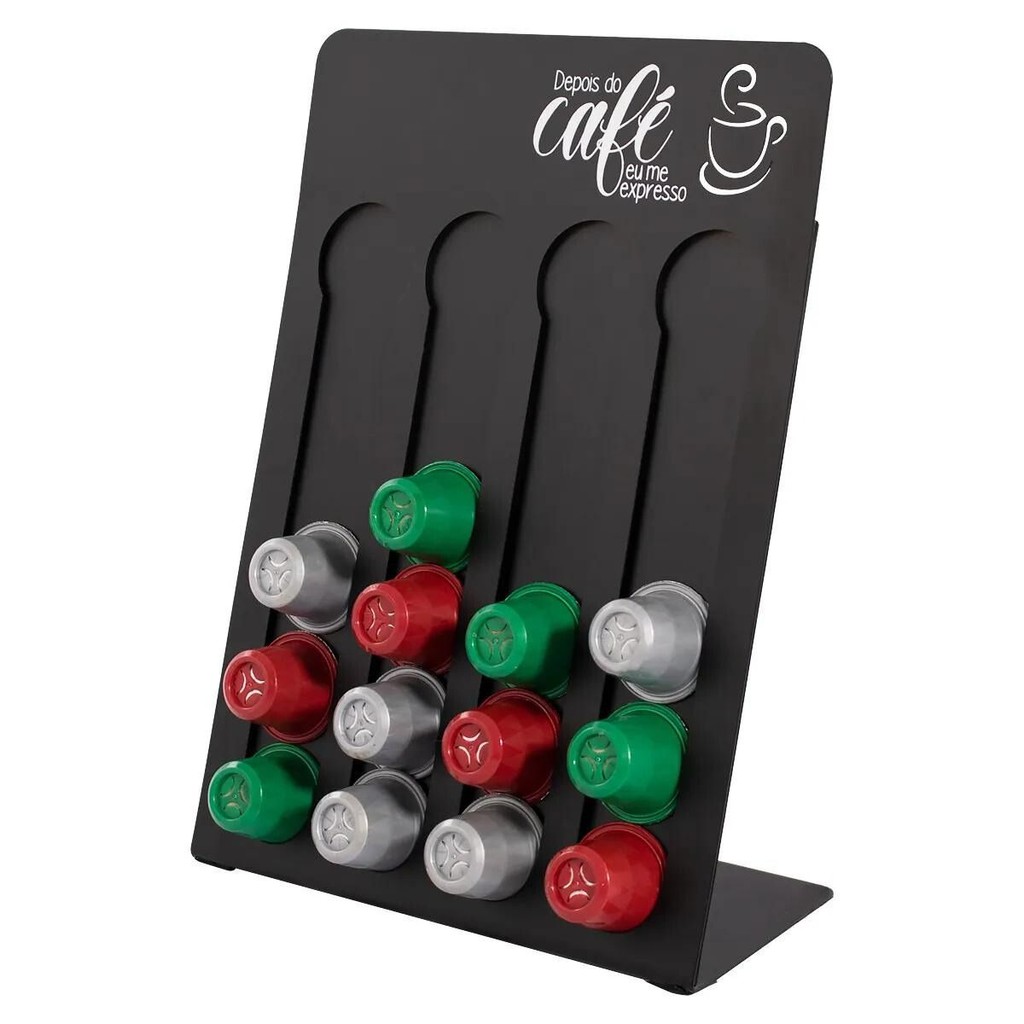 Organizador Porta Cápsulas De Café Nespresso Suporte De Bancada Decoração 20 Cápsulas Para Cozinha Bancada Recepção Sala