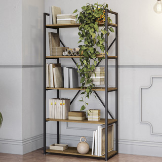 Estante Alta Estilo Industrial com 05 Prateleiras Freijo Kapesberg em Oferta na Shopee