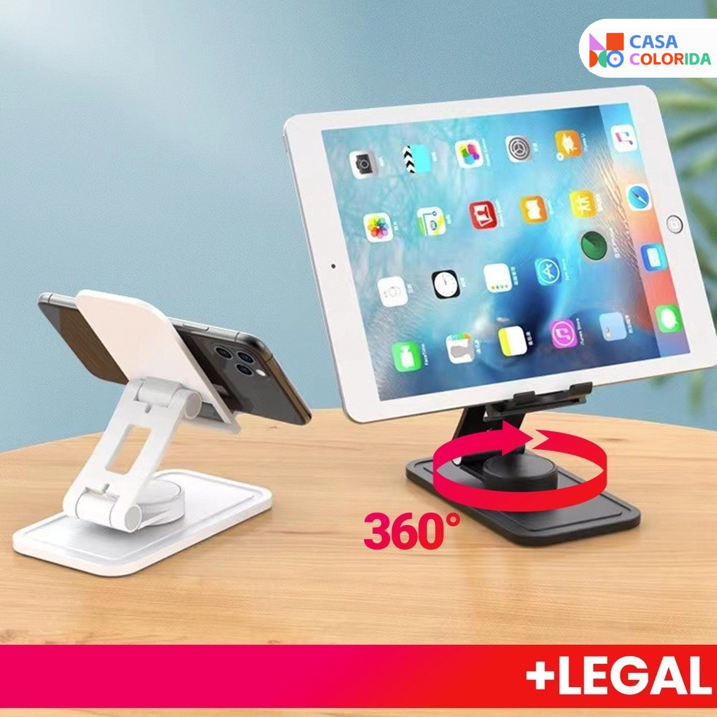 Suporte Dobrável Ajustável Para Celular E Tablet De Mesa Portátil Articulado ipad/iphone