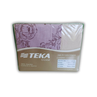 JOGO DE LENÇOL TEKA 100% ALGODÃO 120 FIOS SOLTEIRO, CASAL, QUEEN 3 PEÇAS em Oferta na Shopee