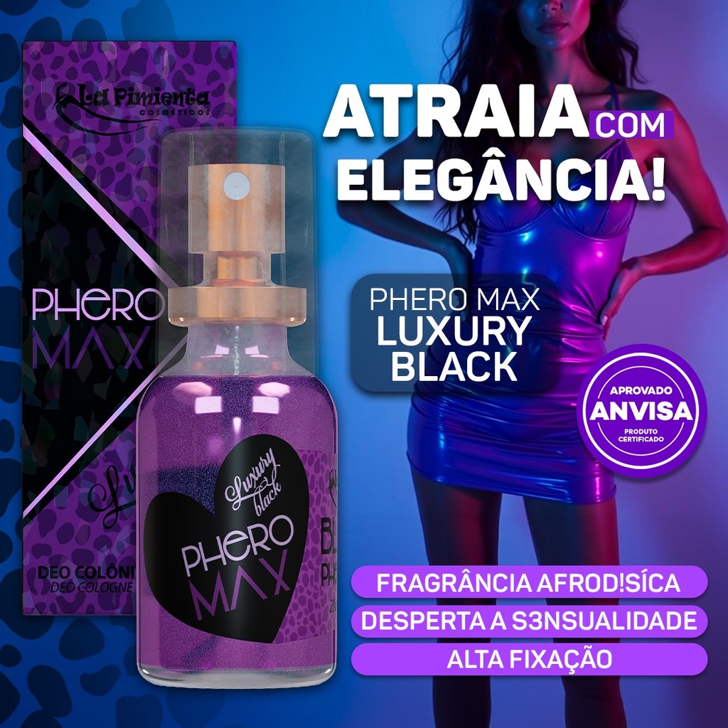 PERFUME PARA SEDUZIR PHERO MAX - O DESEJO ESTÁ EM SUAS MÃOS - SEX SHOP LA PIMIENTA