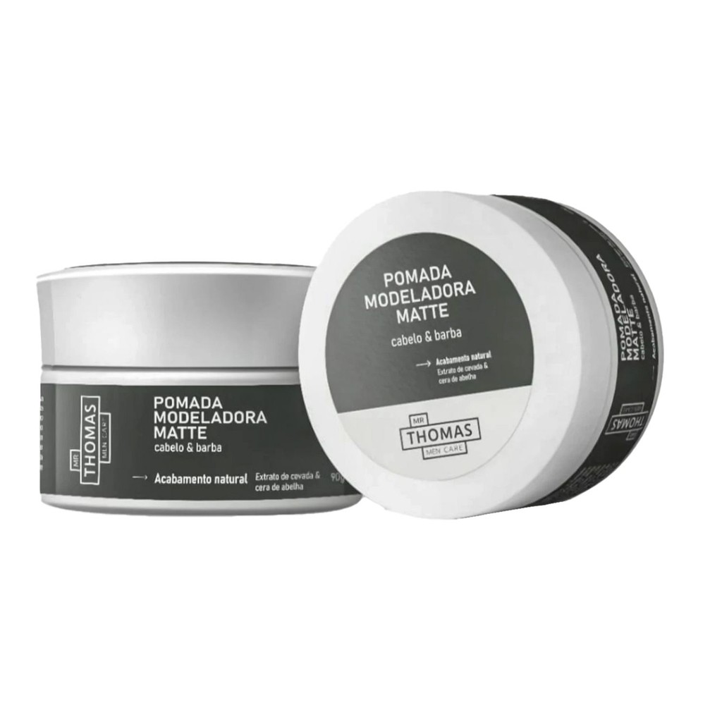 Pomada Modeladora Matte Mr. Thomas Labotrat Cabelo e Barba – Fixação Natural e Acabamento Matte!