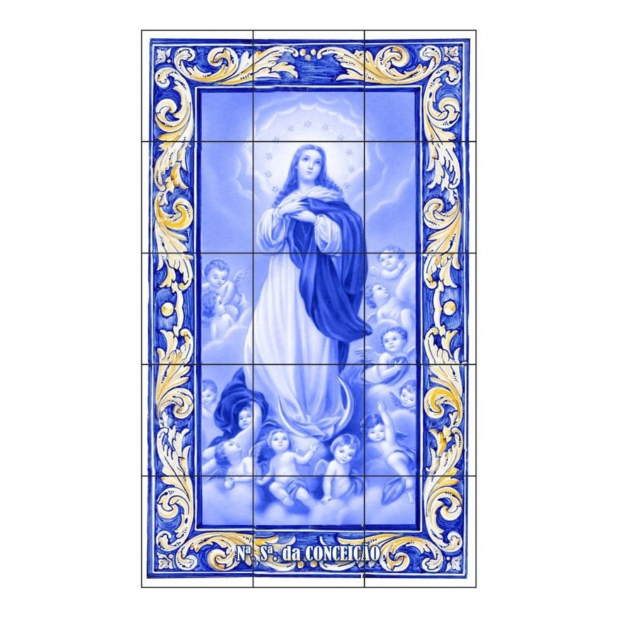 Quadro Nossa Senhora Da Conceição Azulejo 60x100 Azulejo !!