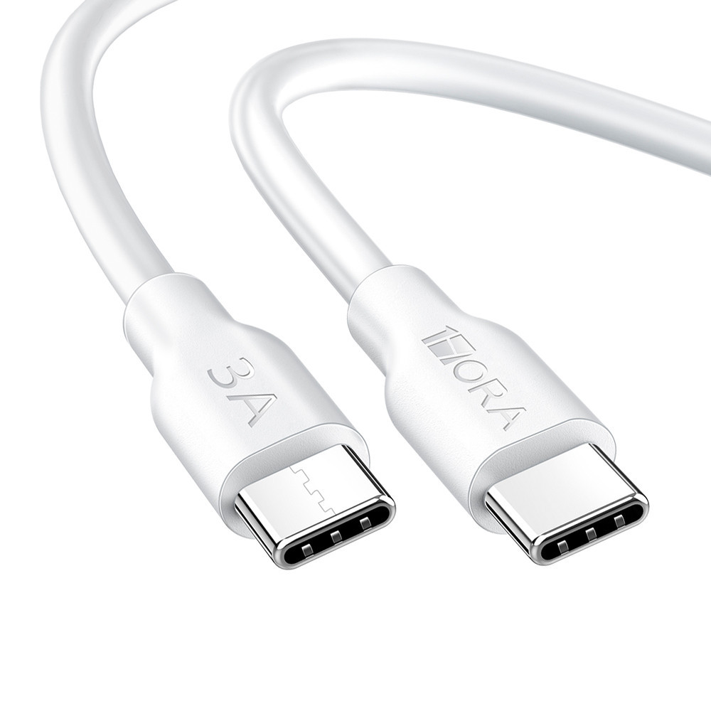 Cabo Carregamento Rápido 1Hora Usb C 3A  Macho/Macho 1 Metro Branco em Oferta na Shopee