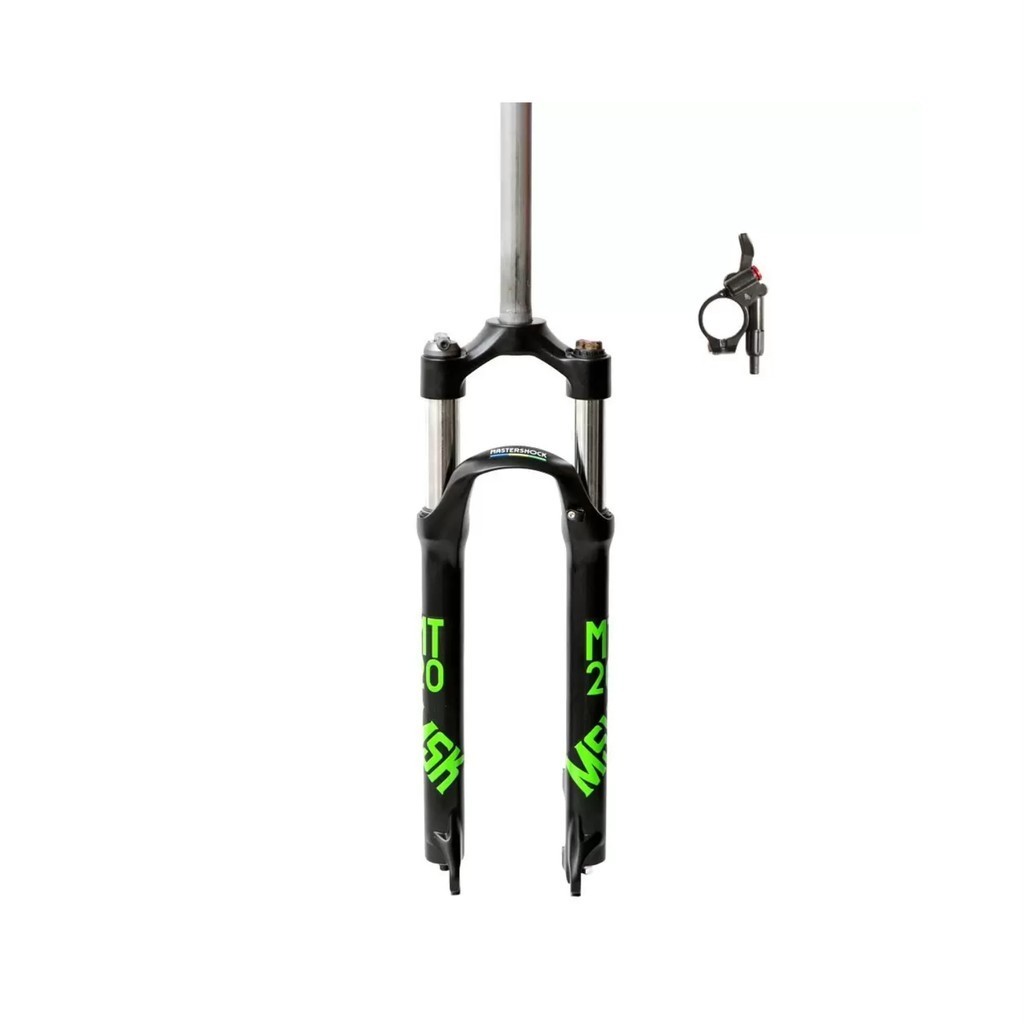 Suspensão Bike MTB 100mm Aro 19 Masterschock MT-20 32mm Ahead Set Trava no Guidão e Freio a Disco Verde