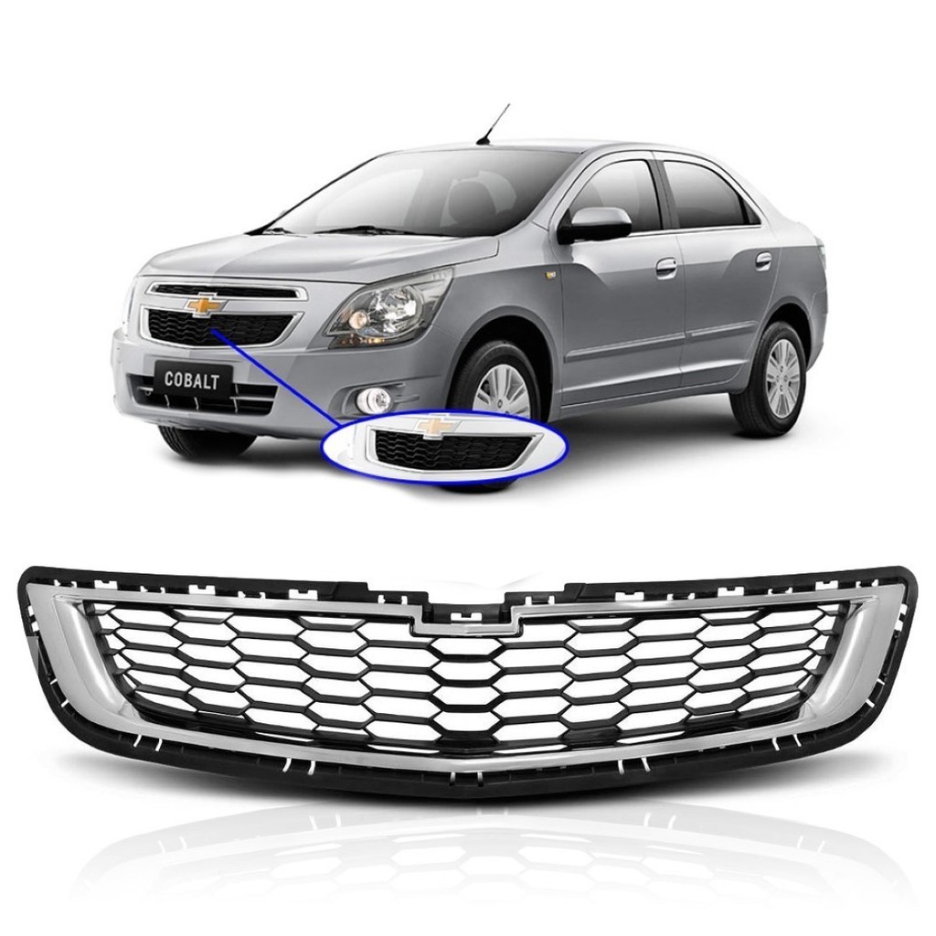 Grade Dianteira Chevrolet Cobalt 2012 2013 2014 2015 Friso Cromado em Oferta na Shopee