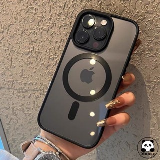 Carregamento Magnético Sem Fio Magnética Mate Acrílico Transparente Caixa Dura Compatível Para iPhone 11 12 13 14 15 Pro Max XR X XS 7 8 Plus