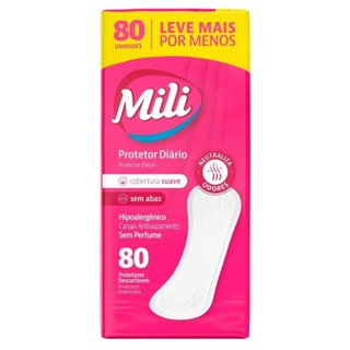 Protetor Diário Mili Suave com 80 Unidades