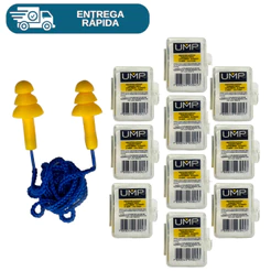 Kit 10 Protetor Auricular Tipo Plug Copolímero Para Ouvido Abafador De Ruidos Protetor Auditivo