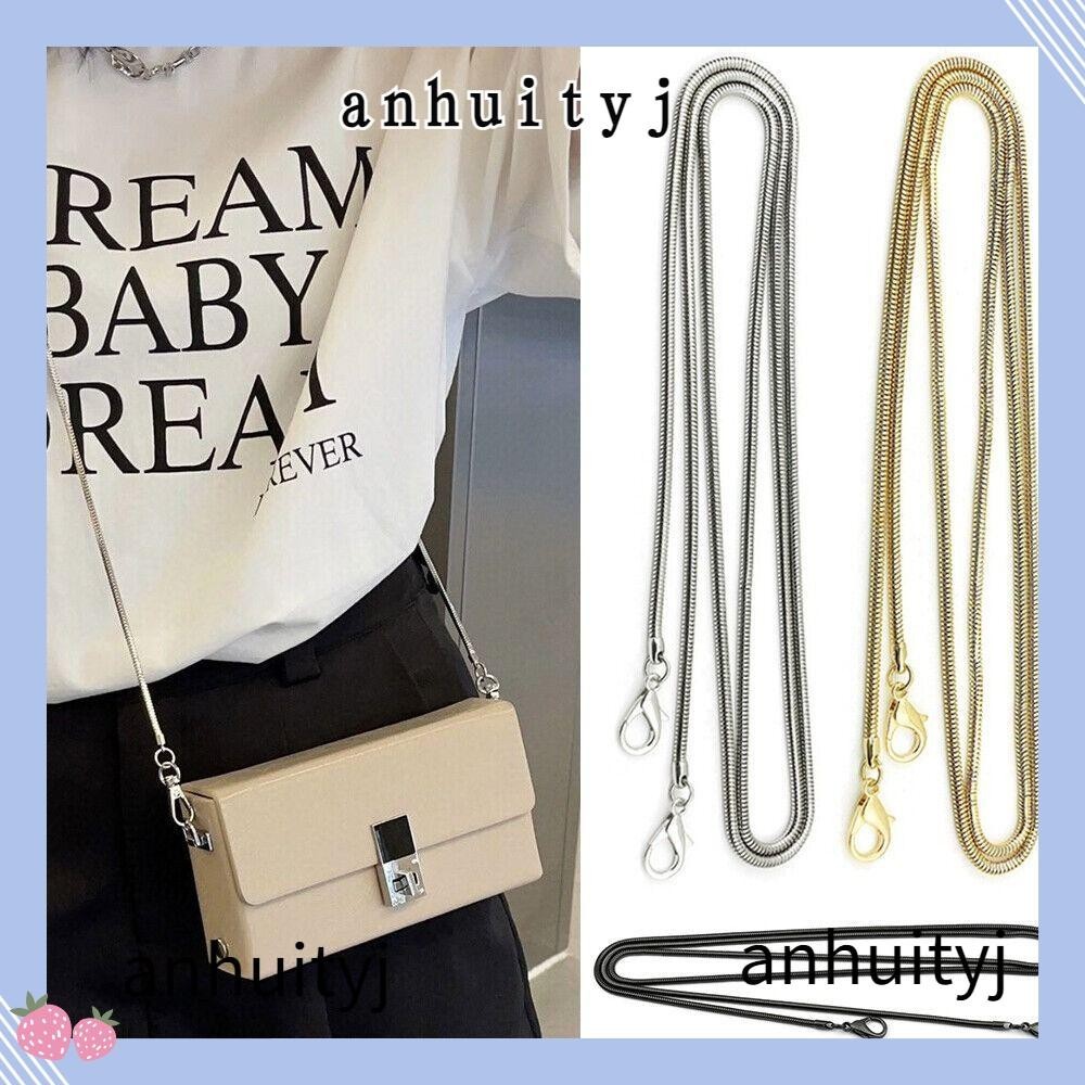LANJ Replacement Corrente De Bolsa , Silver/Gold/Black Fashion 120cm Acessórios Cobra[anhuityj]