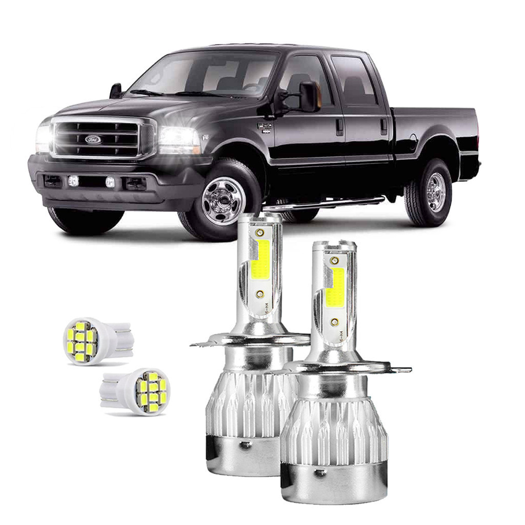 Kit Ultra LED Ford F250 1999/2004 20000 Lúmens 6500K H4 em Oferta na Shopee