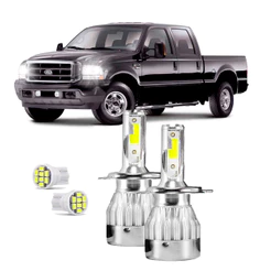 Kit Ultra LED Ford F250 1999/2004 20000 Lúmens 6500K H4