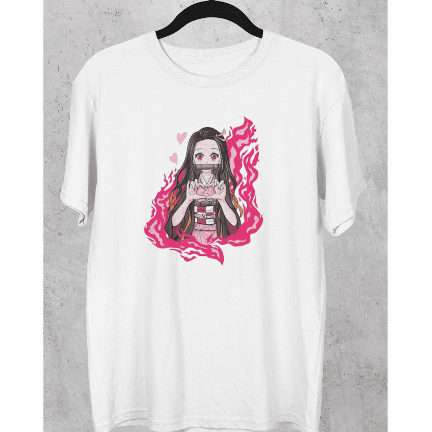 Camiseta Anime Demons Slayer Unissex Nezuko Kamado Kemetsu Malha Fria