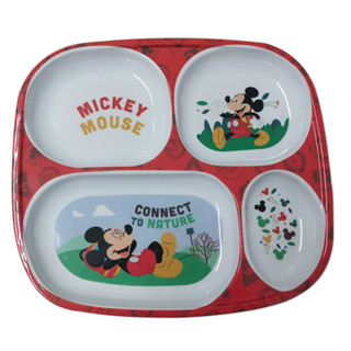 Prato Divisória Infantil Disney Mickey Meninos Melamine 24cm em Oferta na Shopee