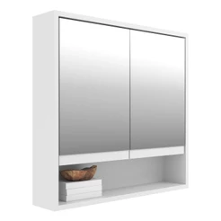 Espelheira para Banheiro 2 Portas 60cm Multimóveis CR10075 Branca