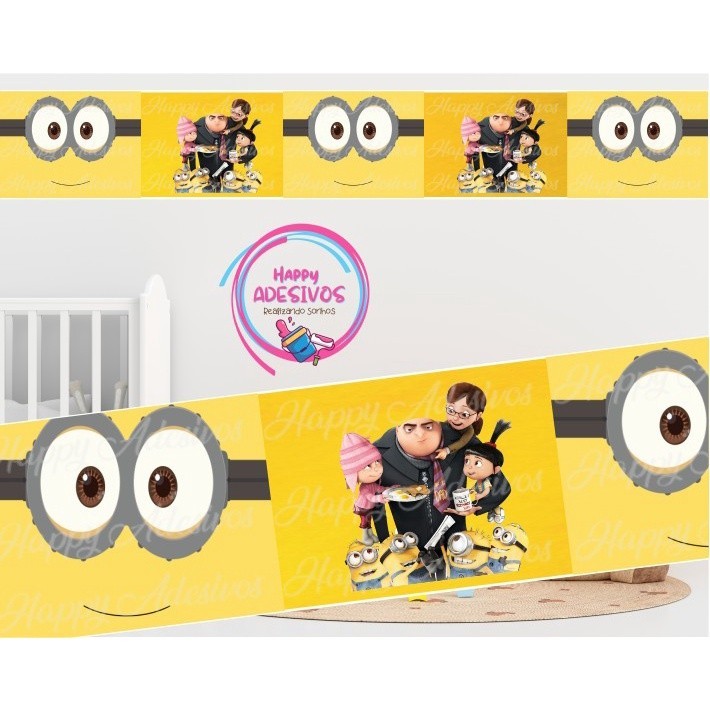 8k Full HD Sala FrutosQuadros1 Faixa Adesiva Decorativa de Parede Adesivo para Parede Infantil Menino Menina Teen Baby Minion Minions Decoração Quarto