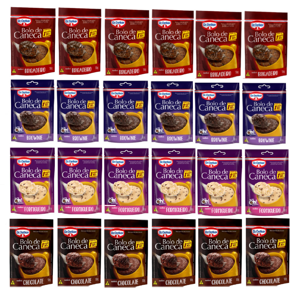 Kit c/ 24un Bolo de Caneca  - Dr. Oetker em Oferta na Shopee