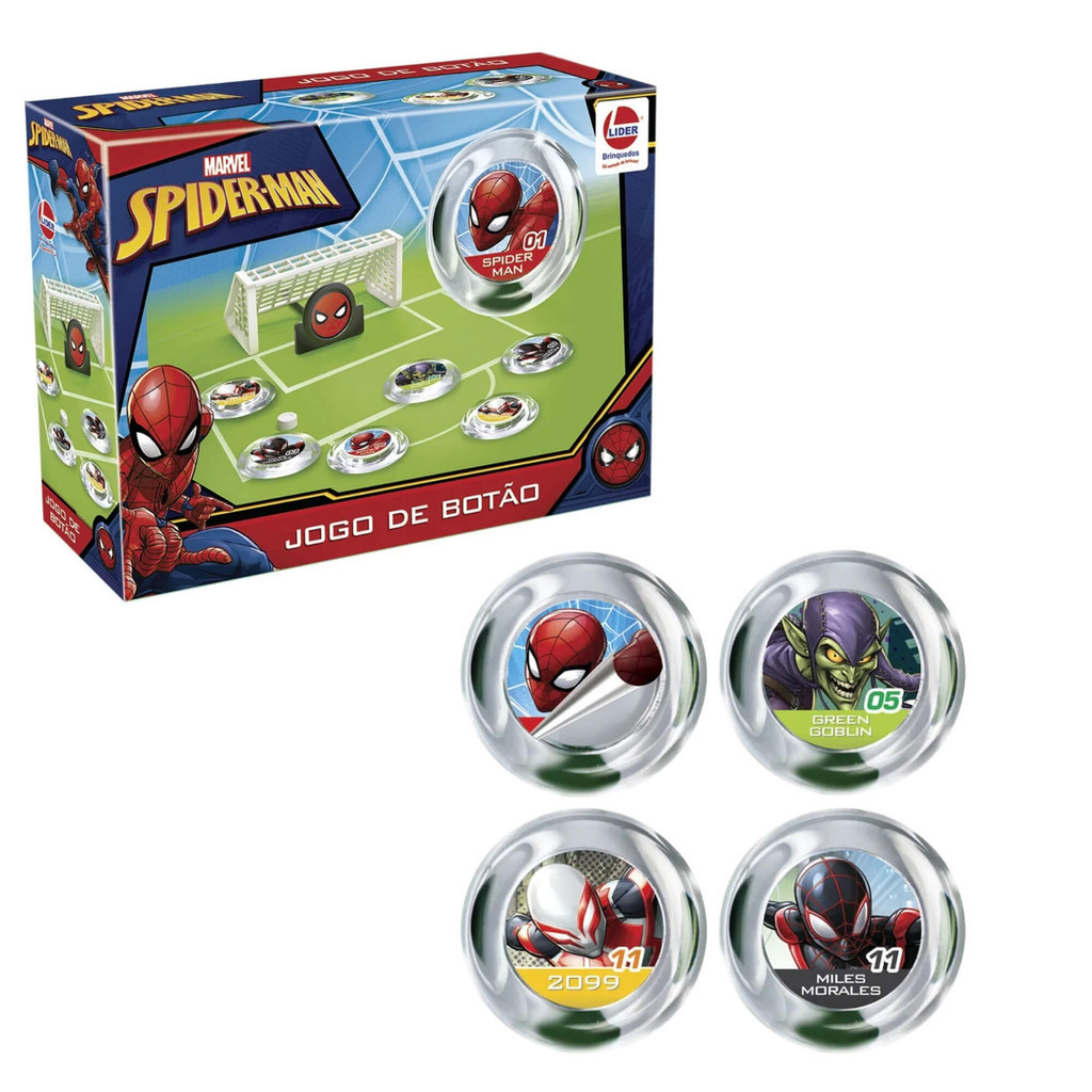 Brinquedo Futebol Jogo de Botão Spiderman Homem Aranha Recomendado Para Crianças A Partir de 3 Anos Líder 3328 em Oferta na Shopee