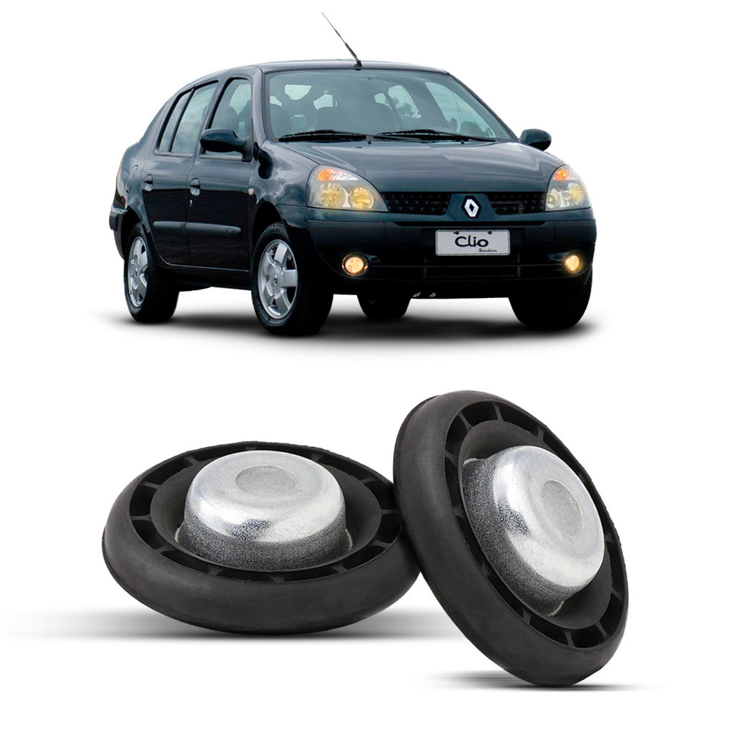 2 Kit Calço Prato Superior Suspensão Dianteira Amortecedores Renault Clio Sedan 2004 2005 2006 2007 2008 2009